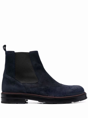 Easy Walk Chilly Fit Bally Corad 6239753 Men's Midnight Bovine Suede Leather Chelsea Boots
