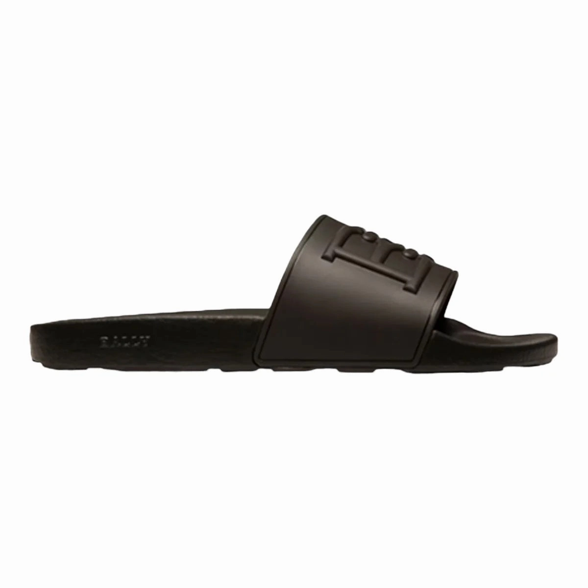Light Footwear Island Time Bally Scotty 6300476 Men's Black Rubber Slide Sandals