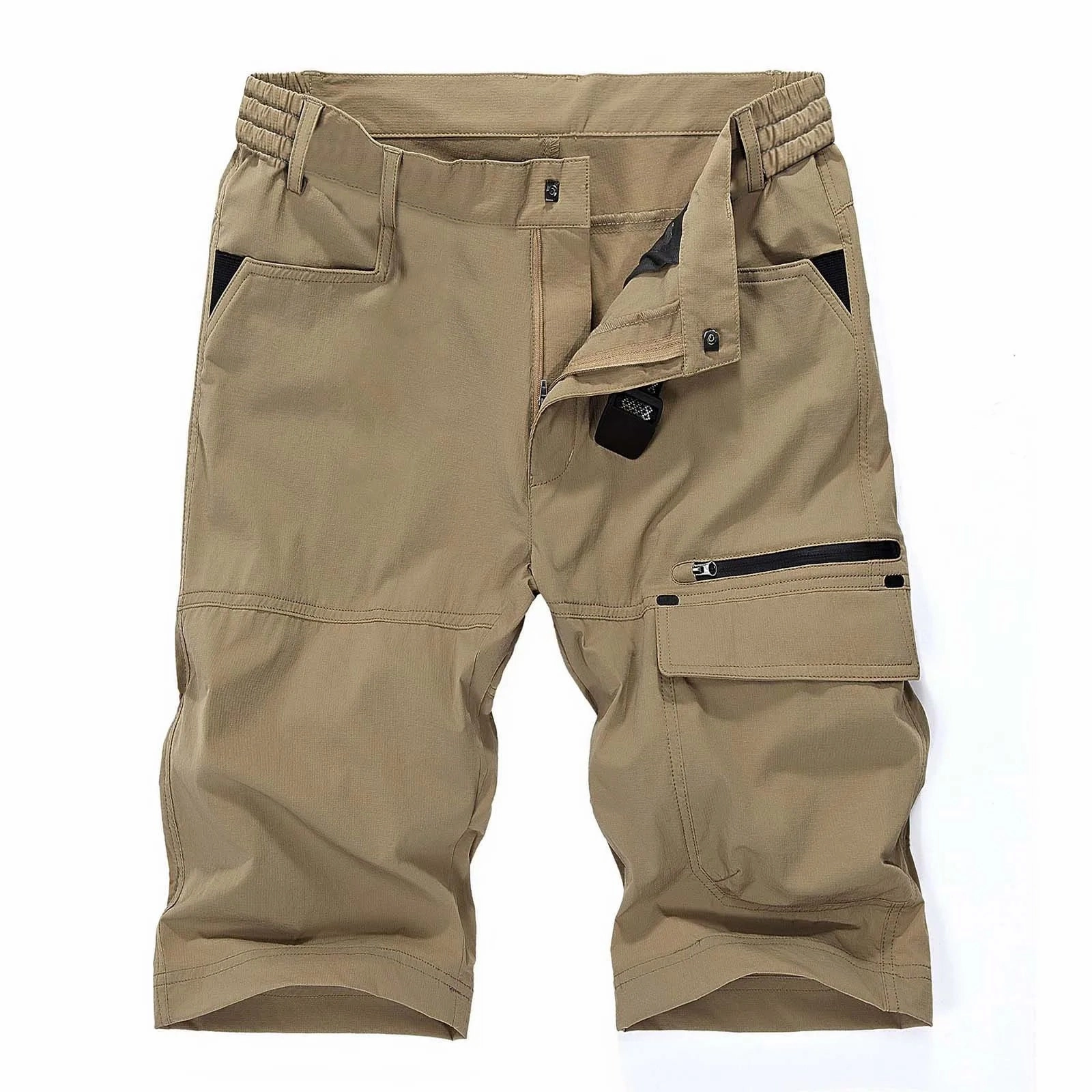 West Louis? Multi-Pocket Tactical Cargo Summer Cotton Shorts ElasticHem Comfy Look