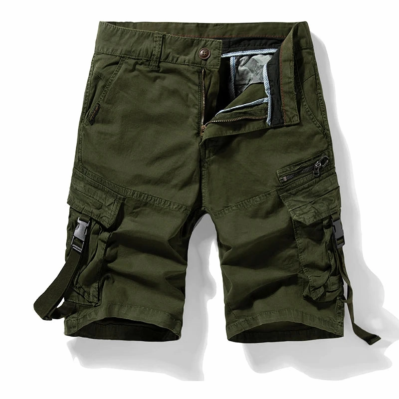Eco Certified Dye West Louis? Fashion Cotton Multi-Pocket Army Tactical Shorts