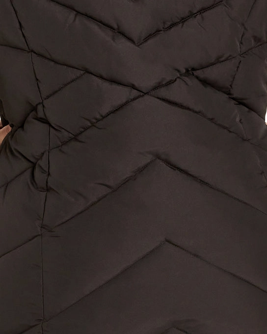 Charlotte Zip Coat | Black Layered Look