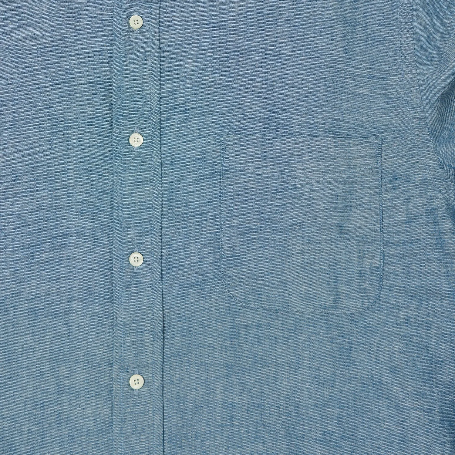 No Chafe Edging Beams Plus Button Down Chambray Shirt - Light Indigo