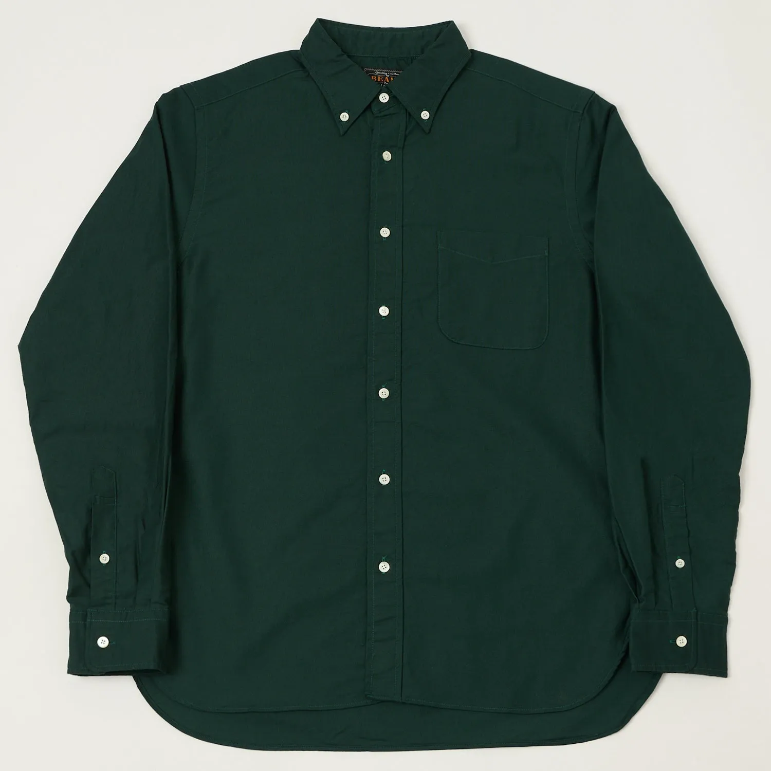Sporty Style Beams Plus Button Down Oxford Shirt - Green