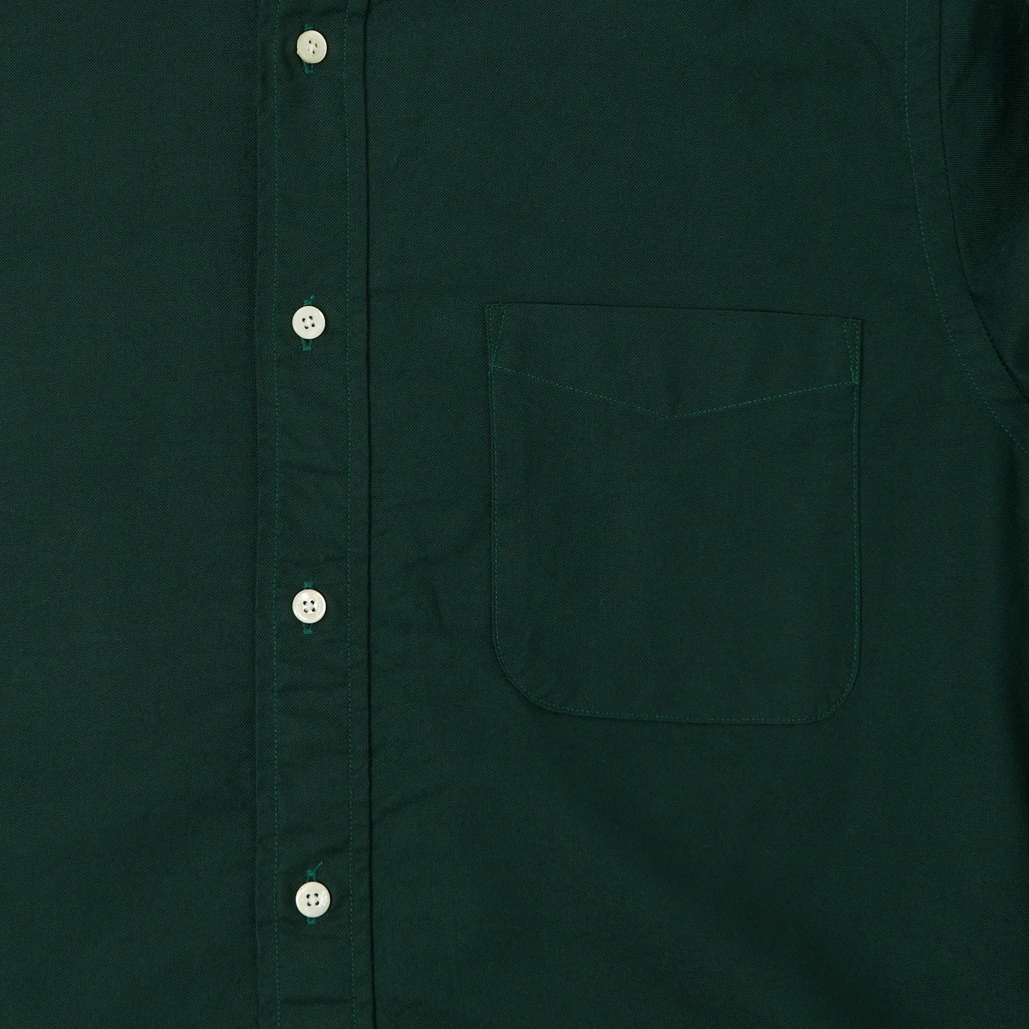 Beams Plus Button Down Oxford Shirt - Green Casual Wear Workwear Essential