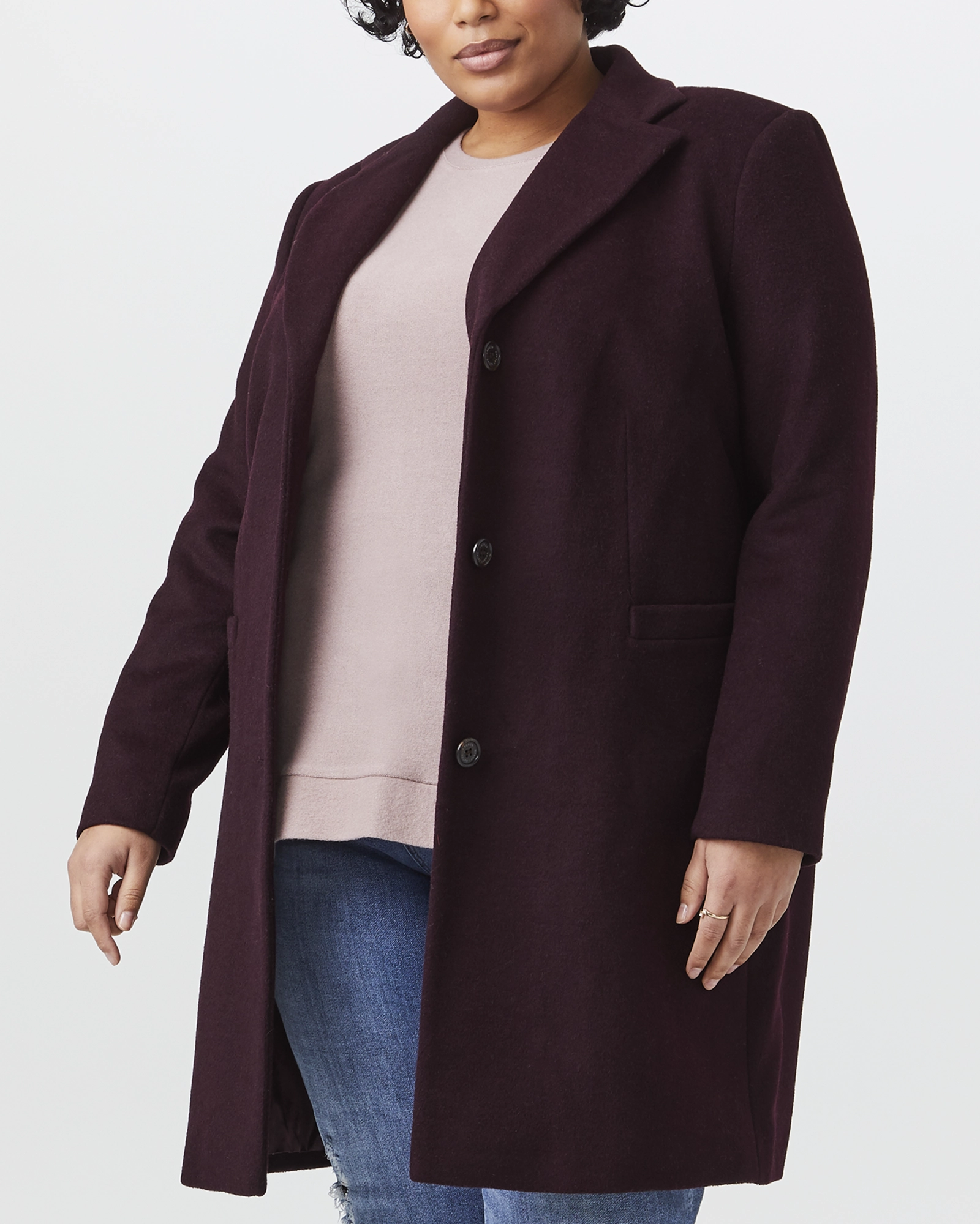 Comfortable Jacket beach bonfire Beatrice Wool-Blend Jacket | Burgundy