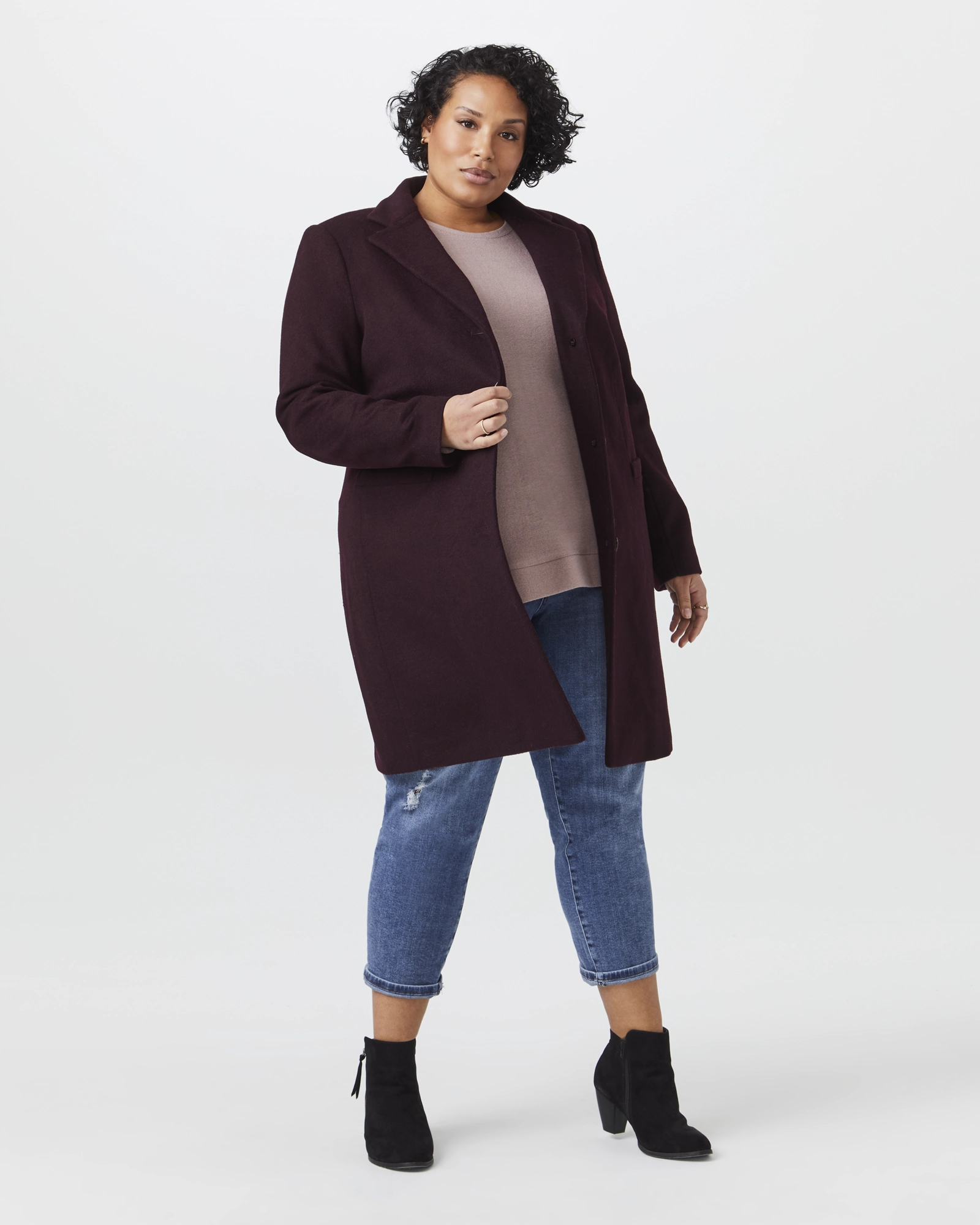 hunting Beatrice Wool-Blend Jacket | Burgundy