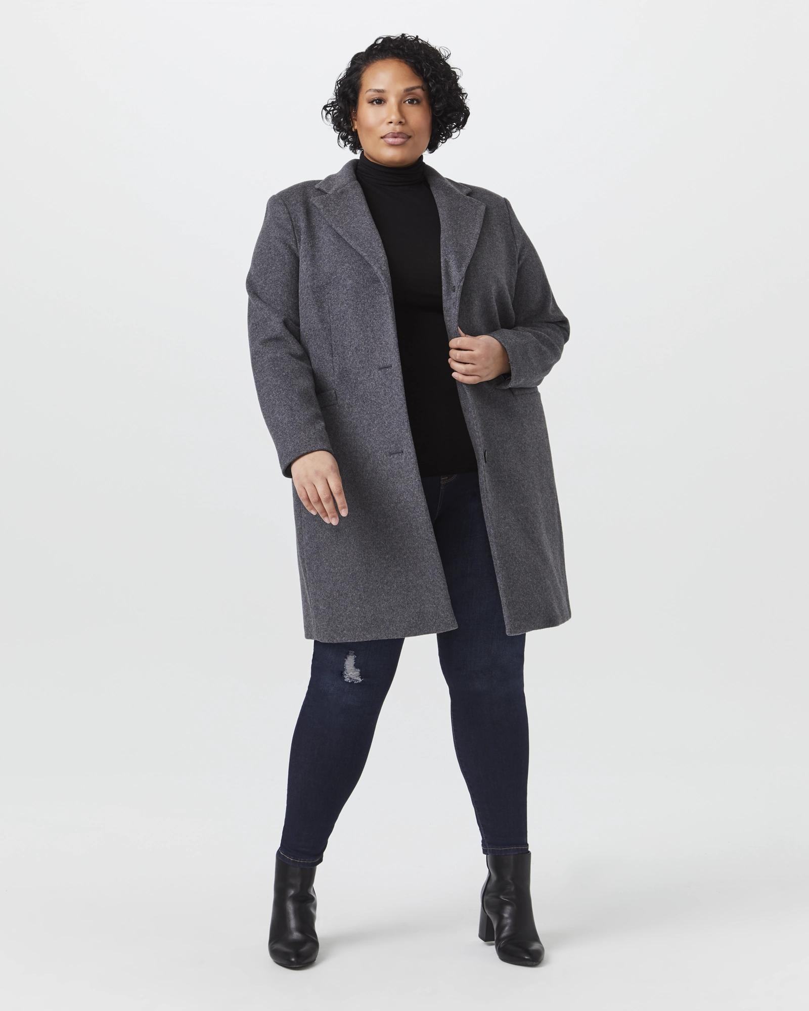 Beatrice Wool-Blend Jacket | Charcoal Grey Music