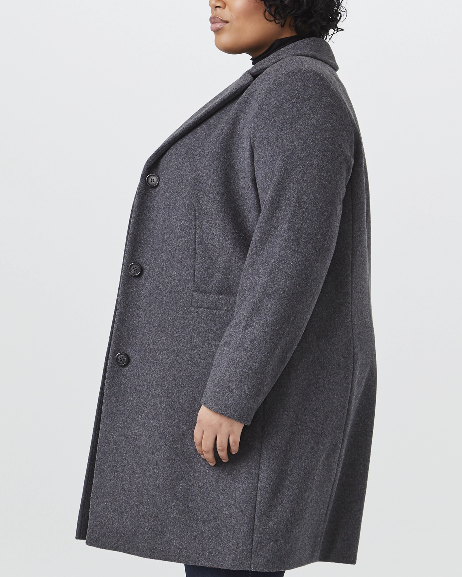 Beatrice Wool-Blend Jacket | Charcoal Grey Noise Reduced Fabric