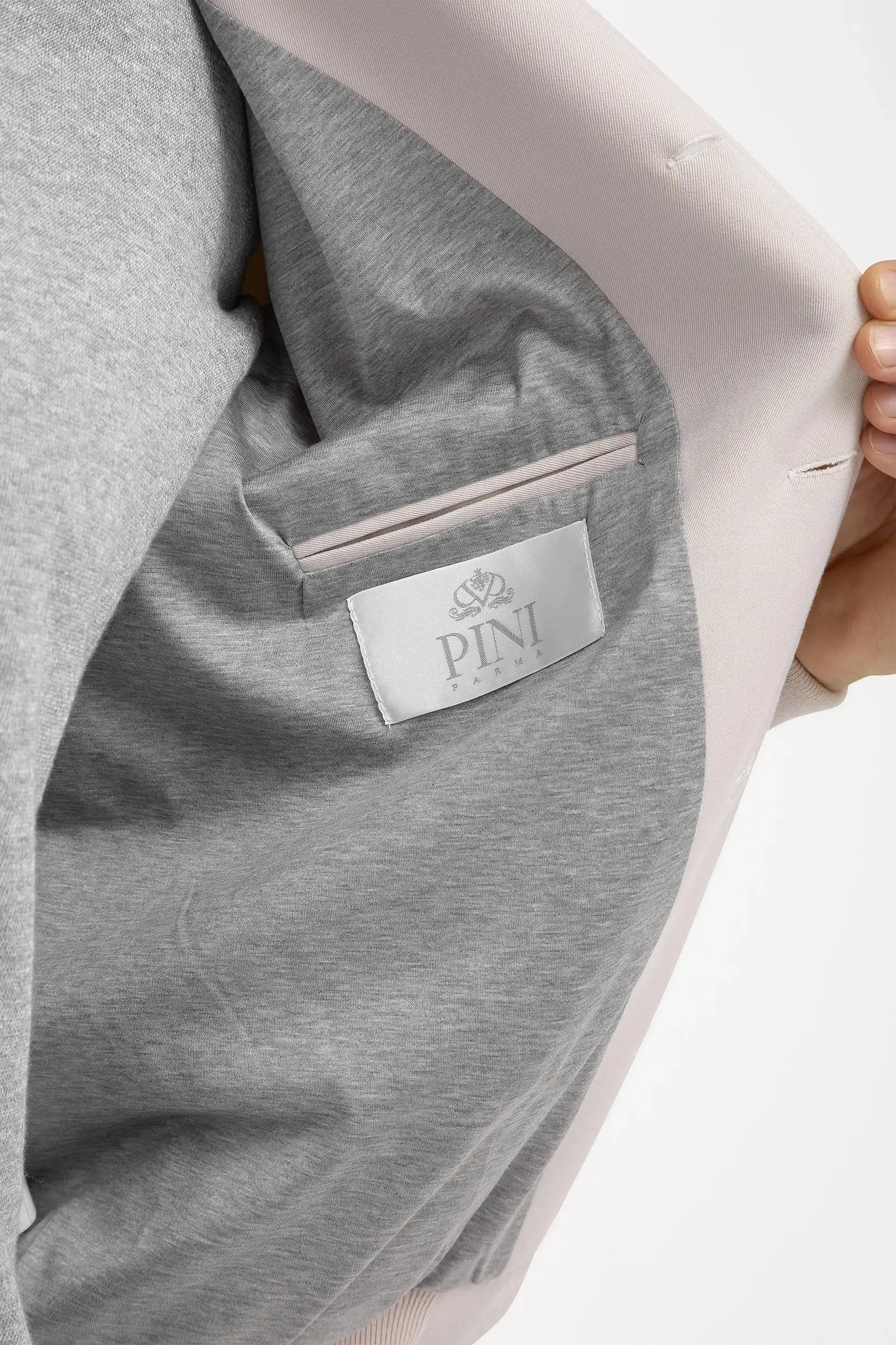 Beige cotton and silk bomber - Made in Italy AllDay Comfort Design Multi Use Piece