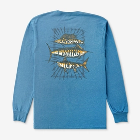 Billfish Stack LS T-Shirt Anti Pilling Treatment