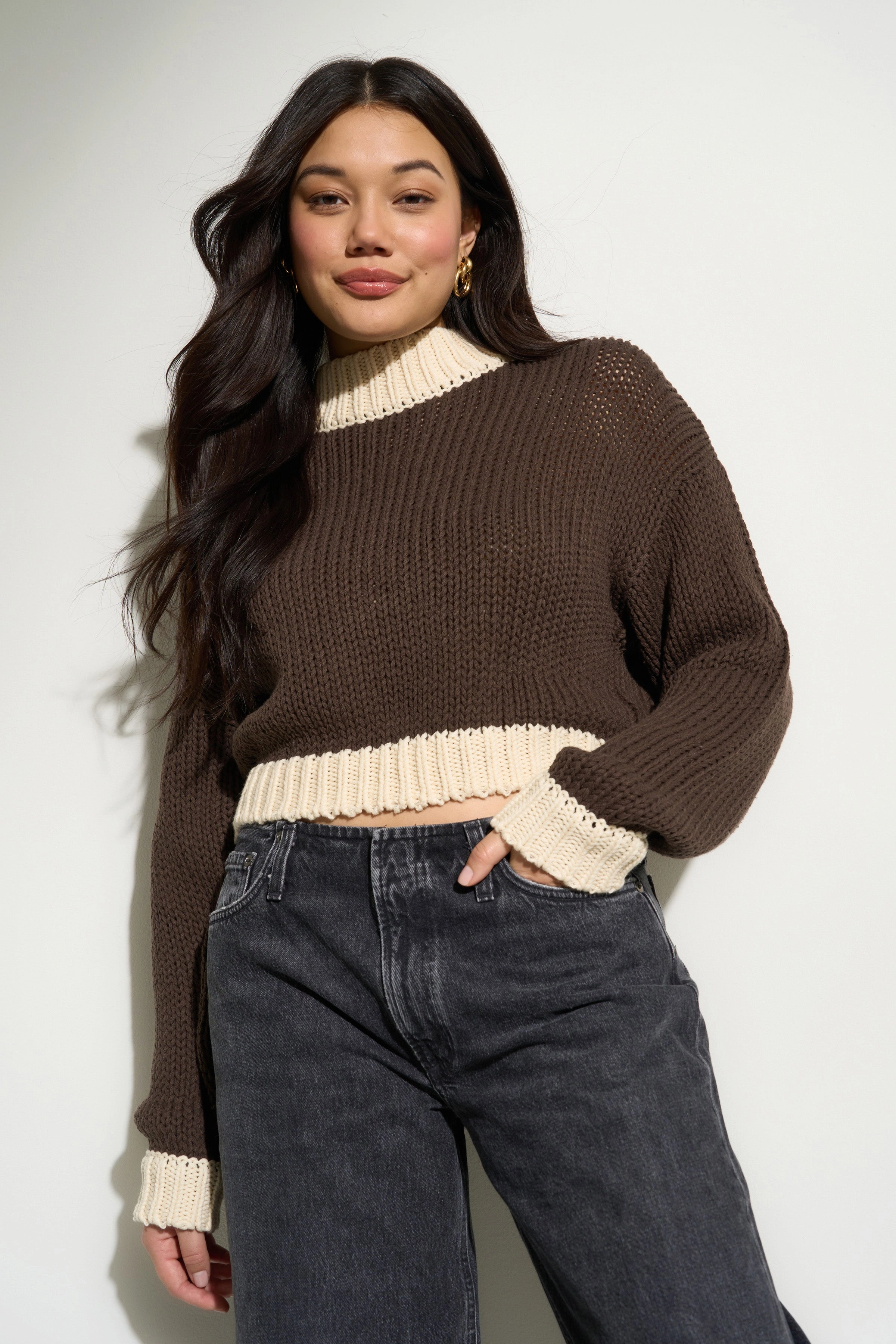 Bodie Pullover - Espresso Modern Knit