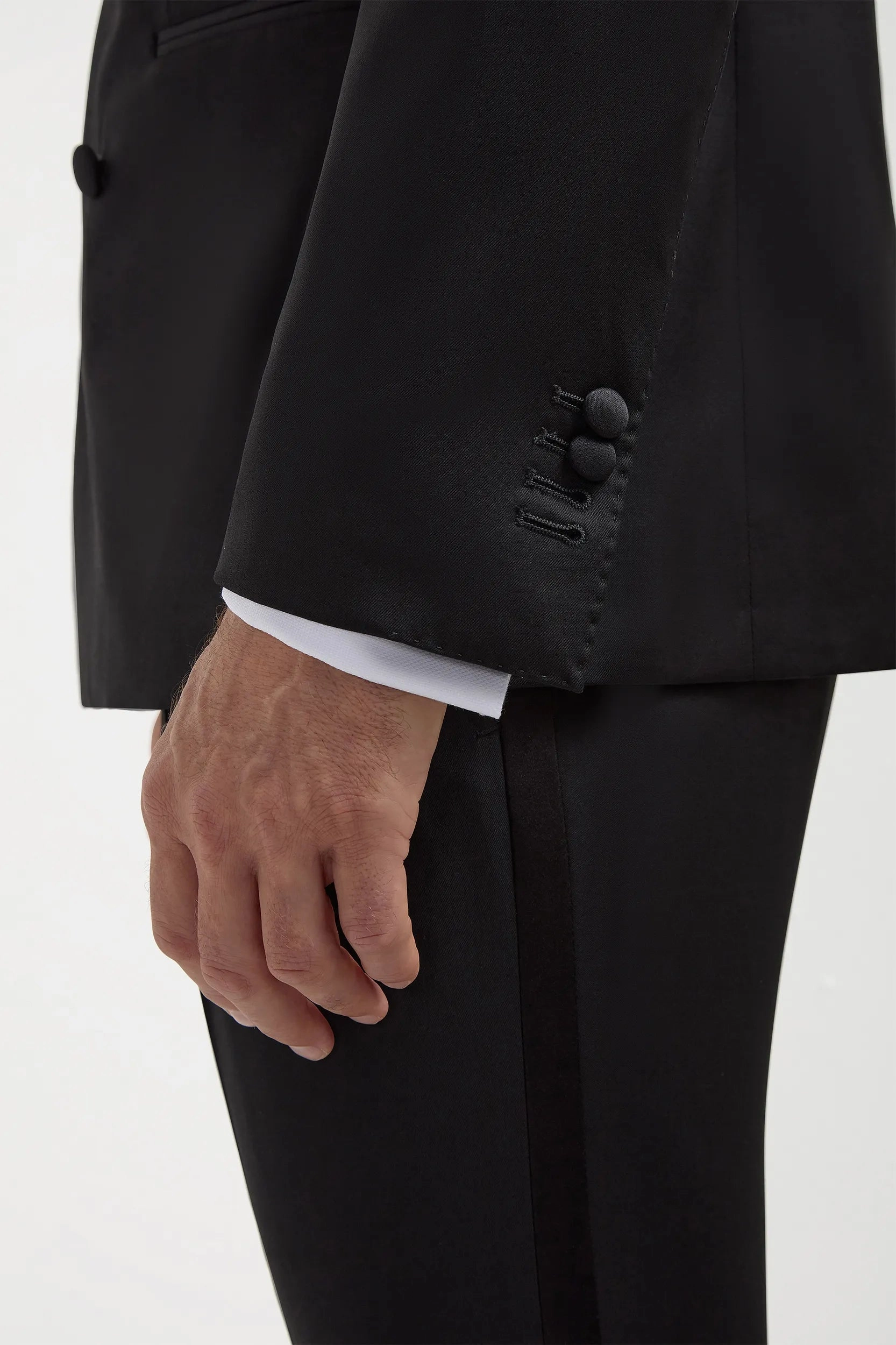 Black double breasted tuxedo jacket - Made in Italy Core Utility