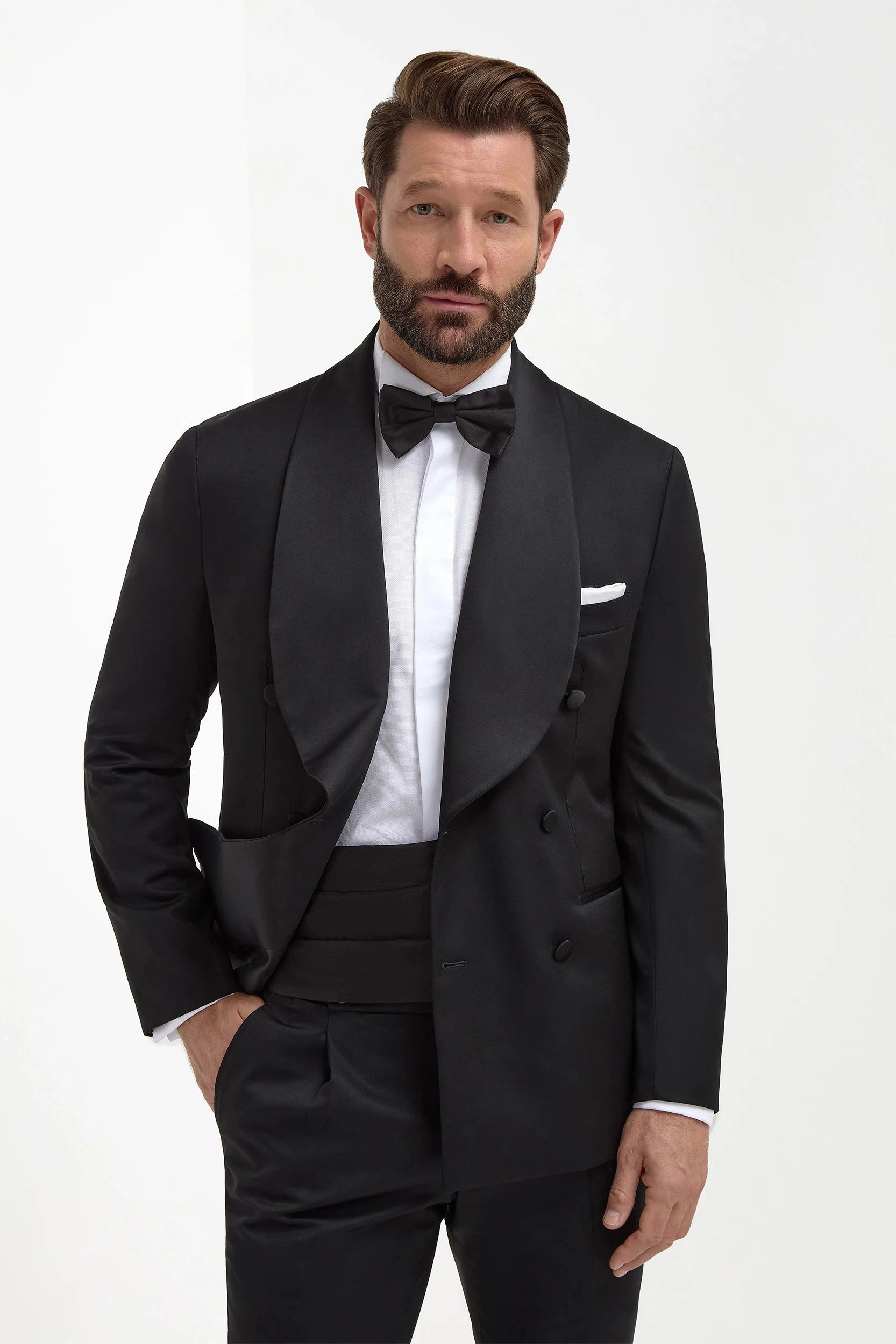 Picture Weekend Fit Black double breasted tuxedo jacket - Made in Italy