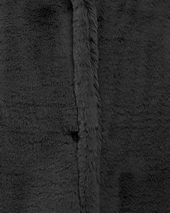 Black Long Faux Fur Teddy Coat | Black Disrupt Versatile Function