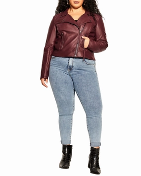 Koa Biker Jacket | Port suitable for anniversaries High Collar Design