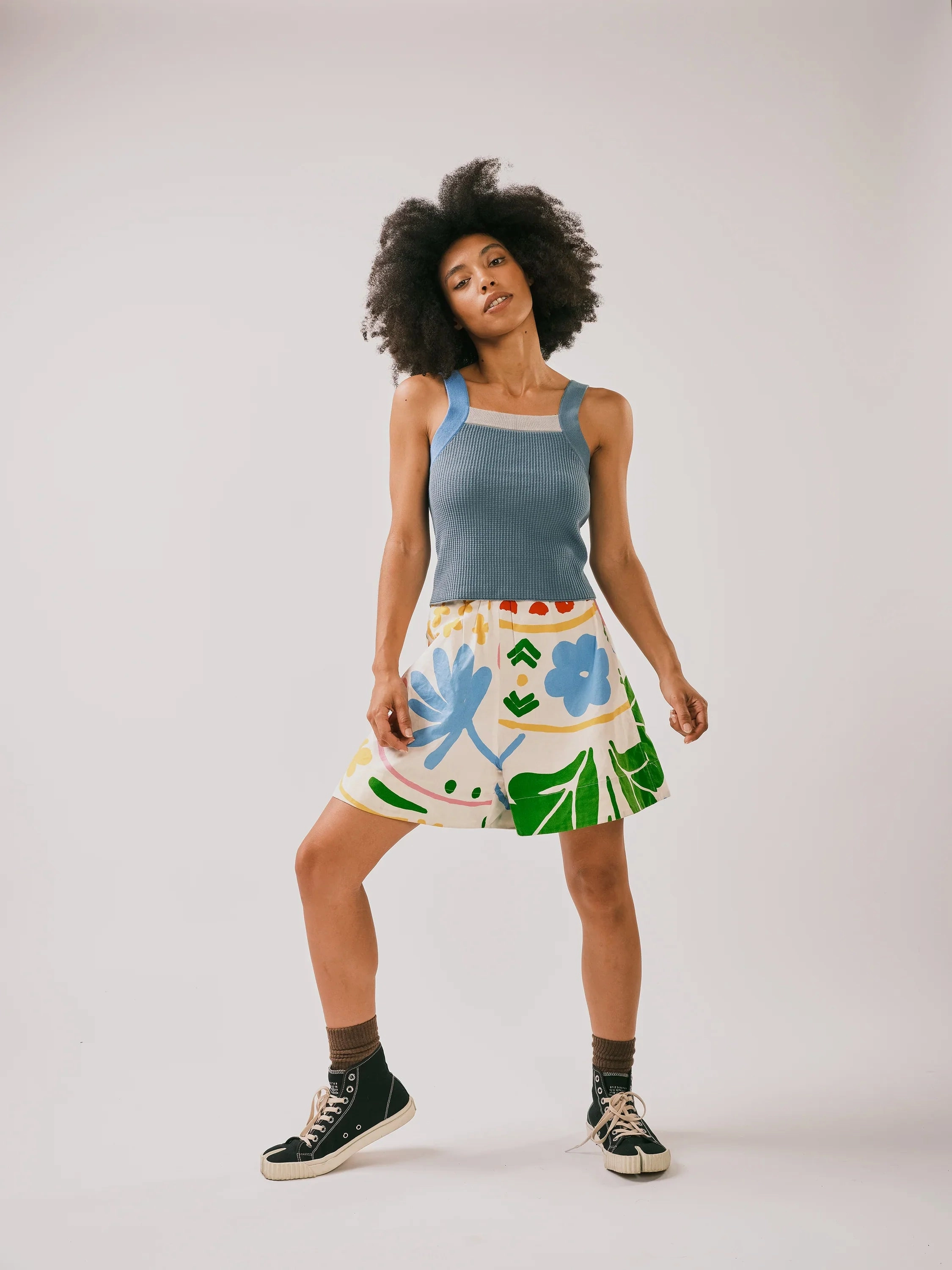 Block Tank - Lake Casual Comfort Wear Colorfast Dye Method