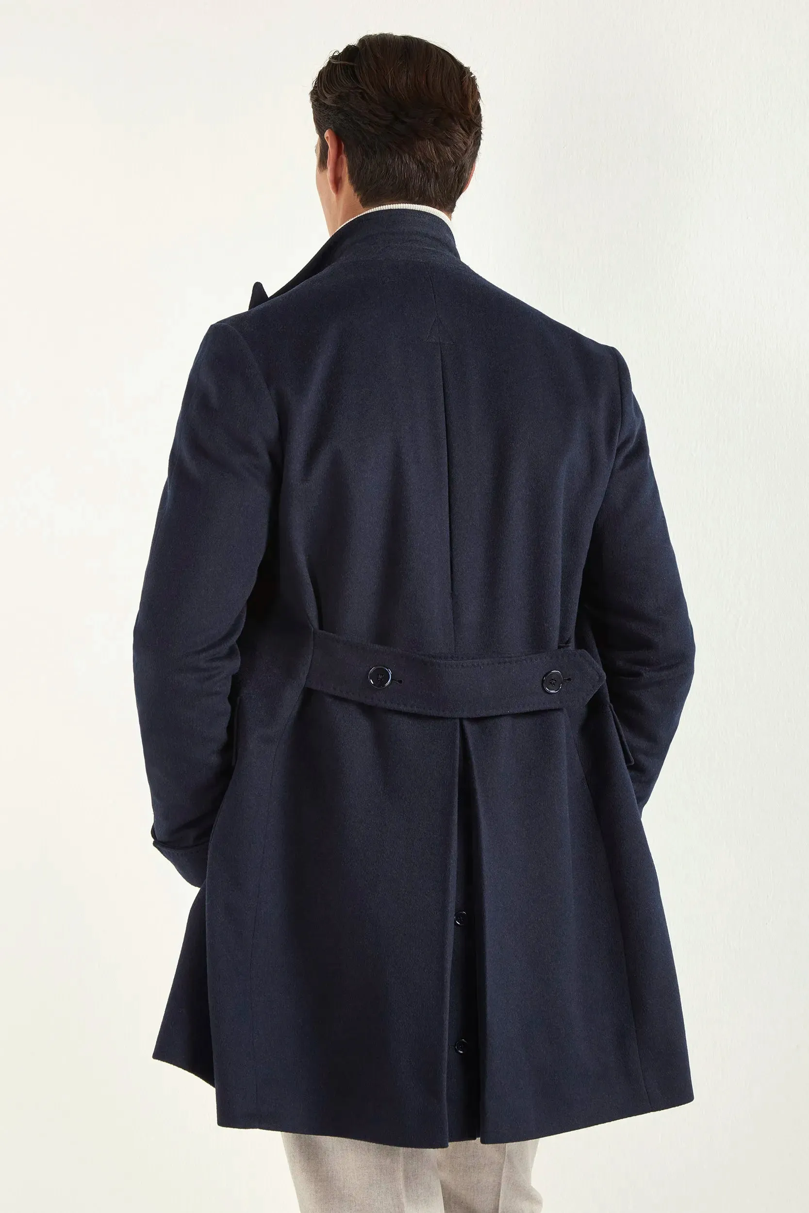 Tapered Hem Extra Layer Piece Blue polo coat - Made in Italy