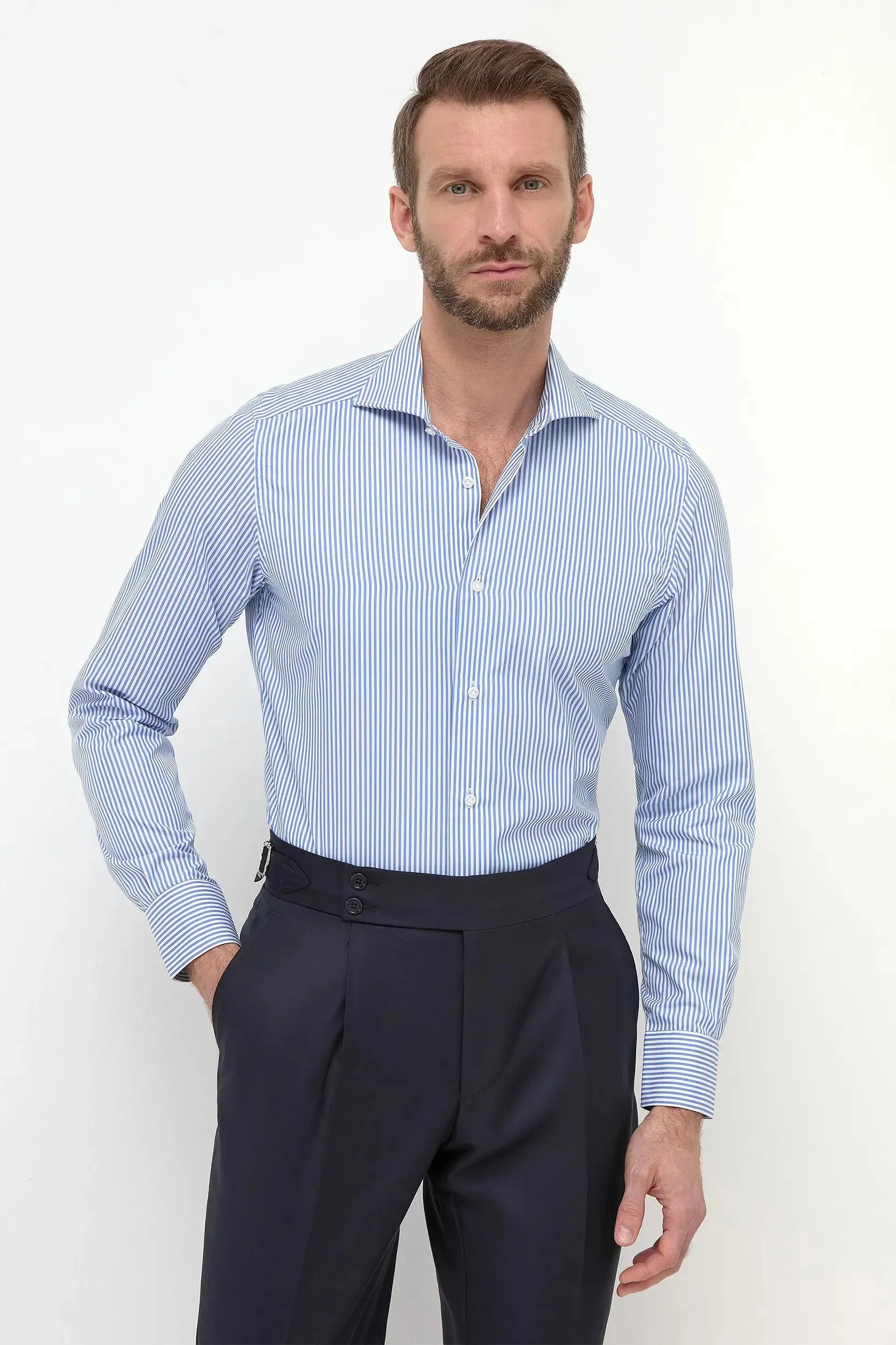 Blue Striped Shirt - Made in Italy Chill Comfort