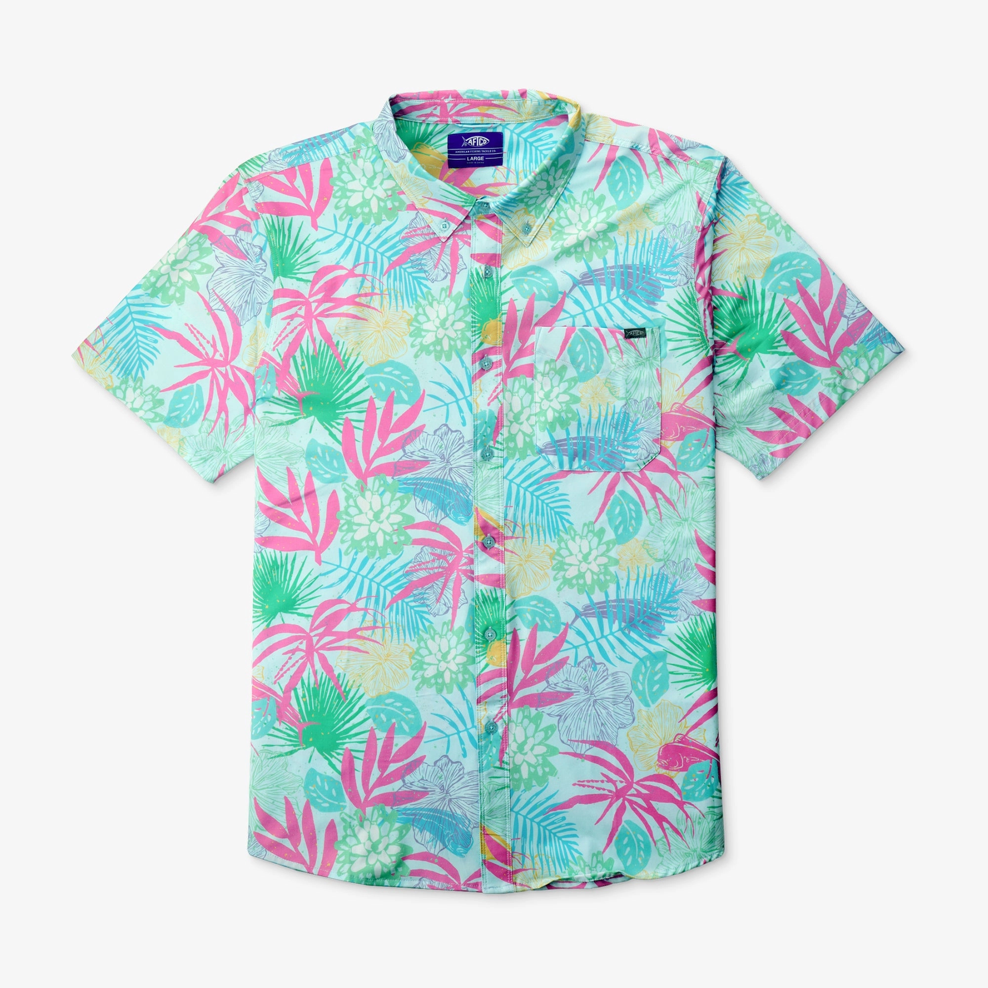 Boatbar SS Button Down Shirt | Quiet Tide Quick-Dry Artistic Design