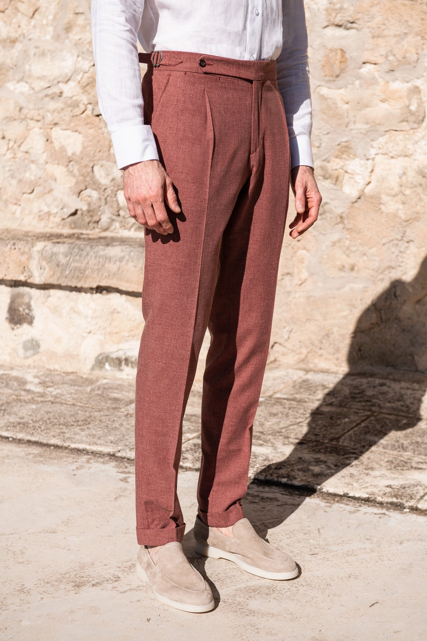 Coral Biella trousers - Made in Italy Thermal regulation Chilly Day Wear