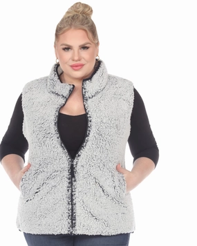 Zip up sherpa vest | Sheep Grey Insulated Wear Participate