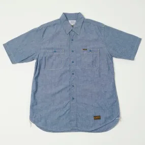 TOYS McCOY Short Sleeve Chambray Work Shirt - Blue Weekend Adventure
