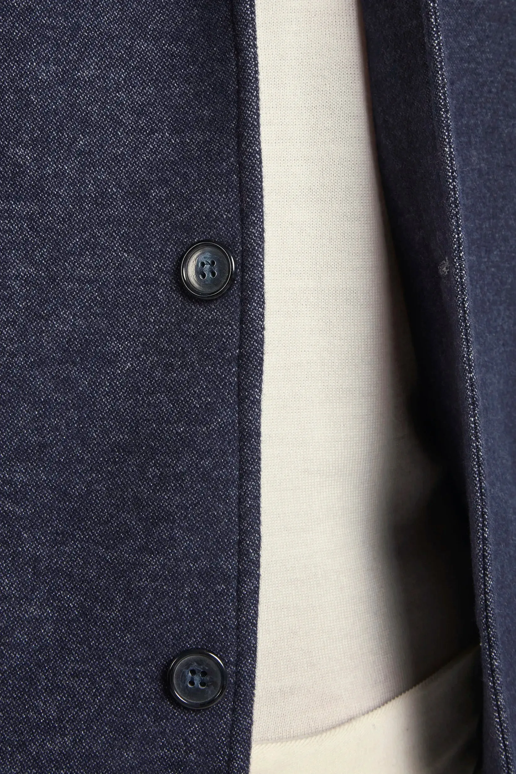 Travel Ready ShrinkResistantFabric Blue bomber jacket - Made in Italy