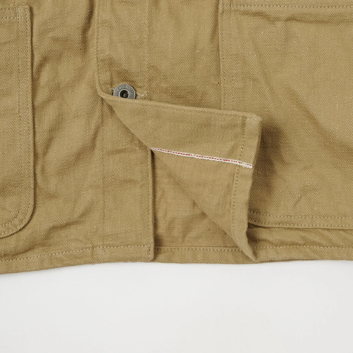 ONI Denim 03501-KHBESF Sulfur Coverall Jacket - Khaki Beige Adjustable Hood Feature