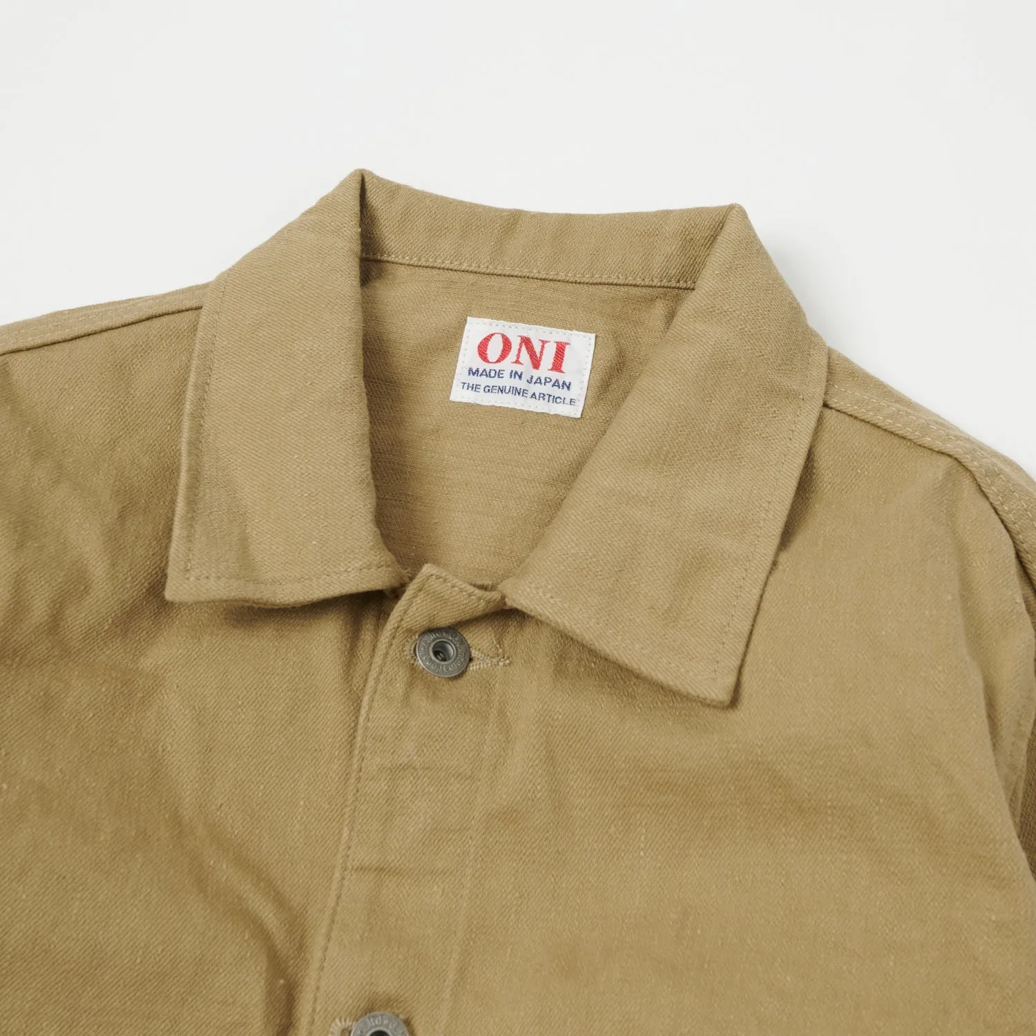 ONI Denim 03501-KHBESF Sulfur Coverall Jacket - Khaki Beige Fit For Daily