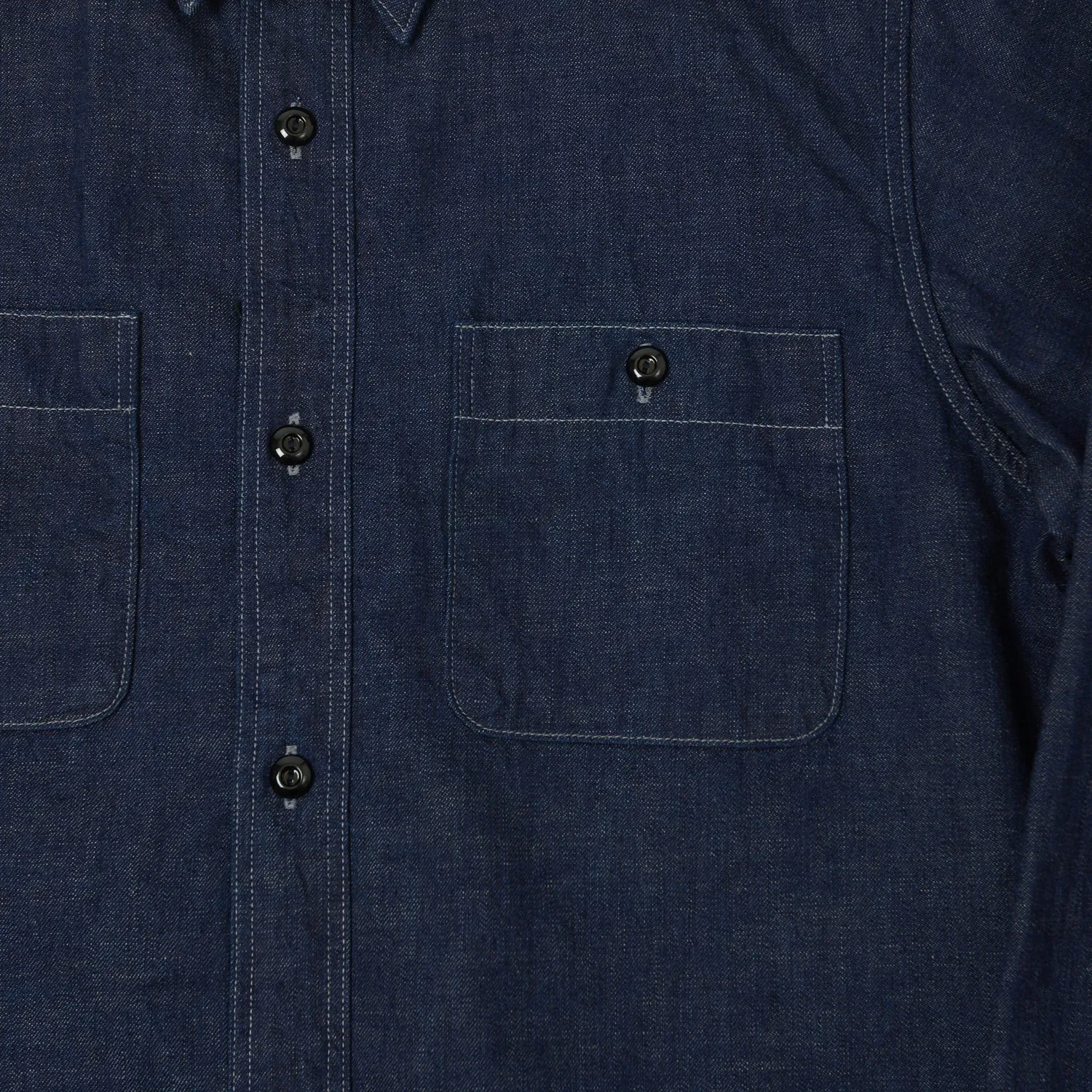 Full Count 4890 8oz Denim Work Shirt - One Wash Luxury Feel