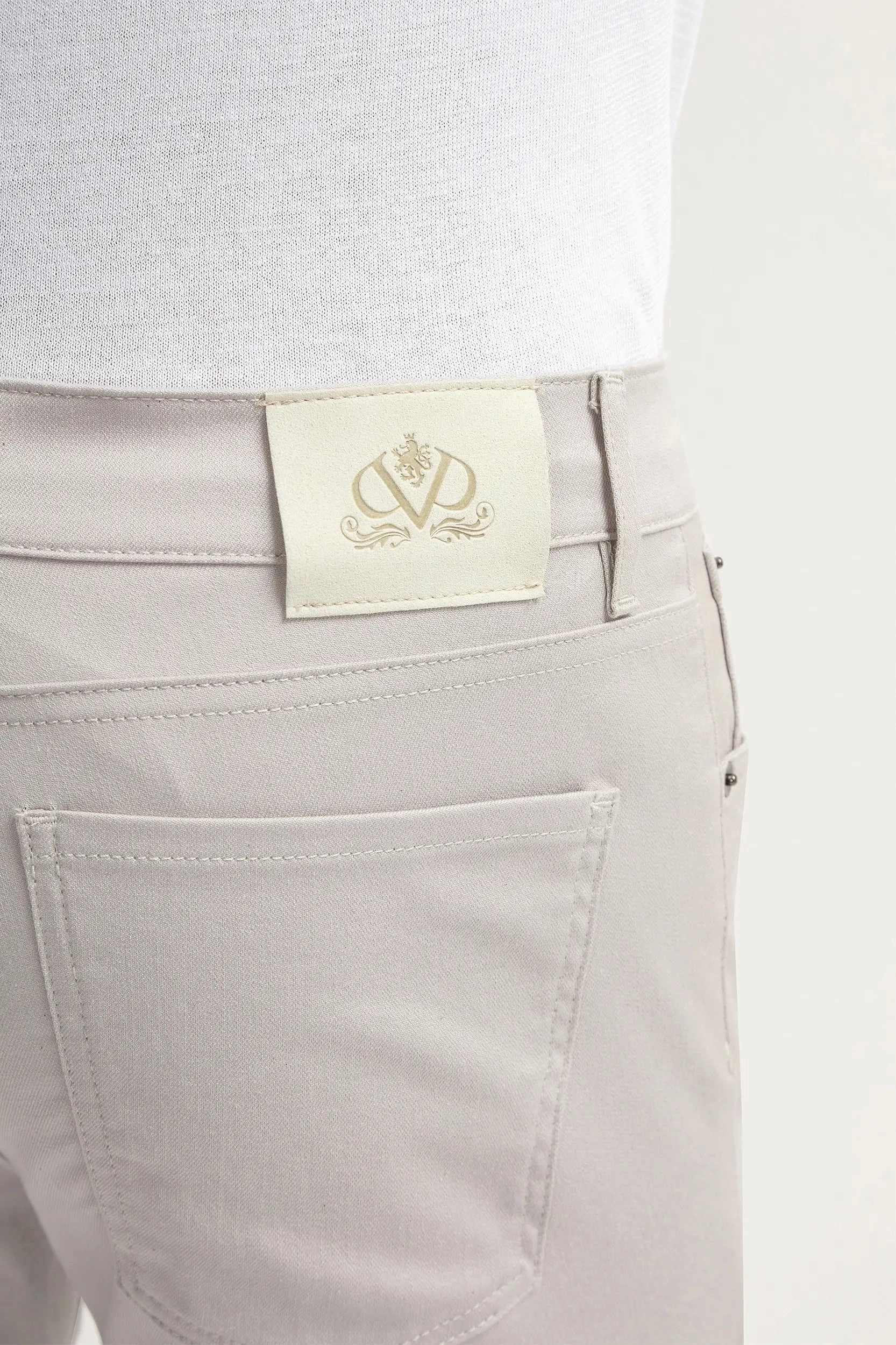 Odor Resistant Sand 5 pocket trousers - Made in Italy