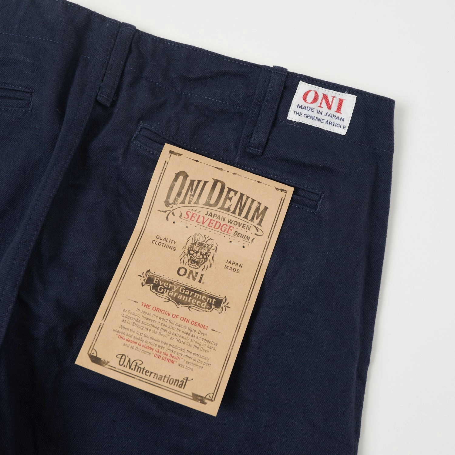 ONI Denim 727FR 12oz French Navy Sulfur Slim Straight Chino - Rinsed Premium Stretch Move Freely