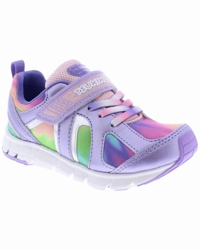 Pliable Training Essentials Girl's Rainbow Sneakers In Lavender- Multi