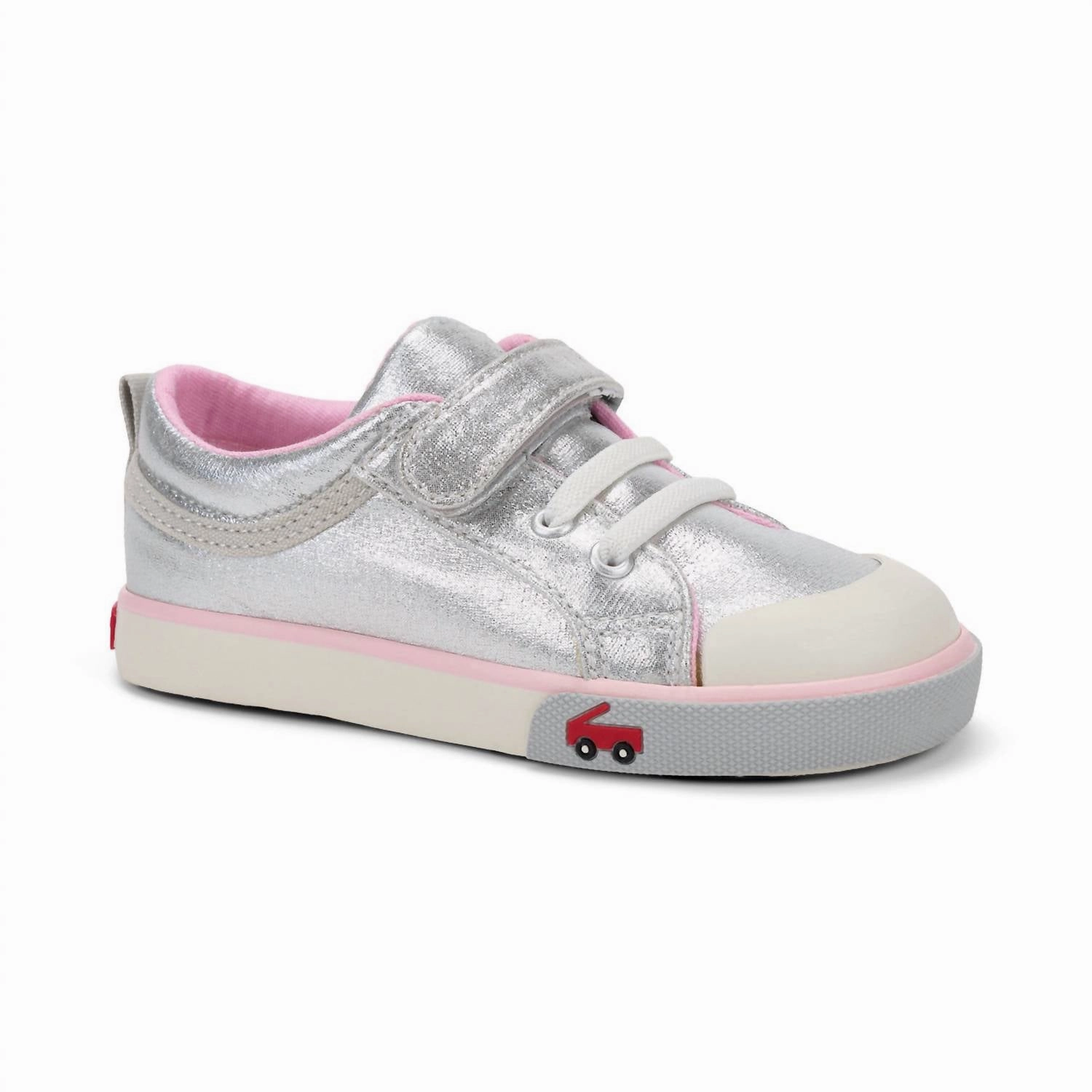Girl's Kristin Sneaker In Silver Padded Fit