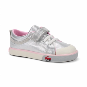 Girl's Kristin Sneaker In Silver Padded Fit