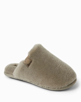 Fireside by Dearfoams Men's Broome Genuine Shearling Fuzzy Scuff House Slipper Comfortable Slip Sandals Quick Relax Sandals