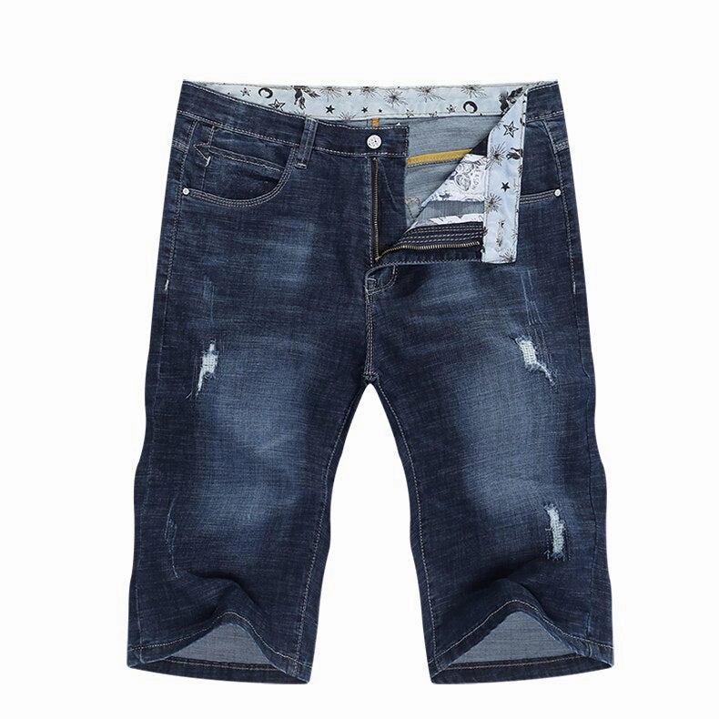 Quick Release Fasteners Wrinkle Free Weave West Louis? Elastic Streewear Frayed Slim Fit Jeans Short