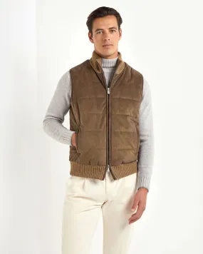 Chill Proof Style Brown alcantara vest - Made in Italy