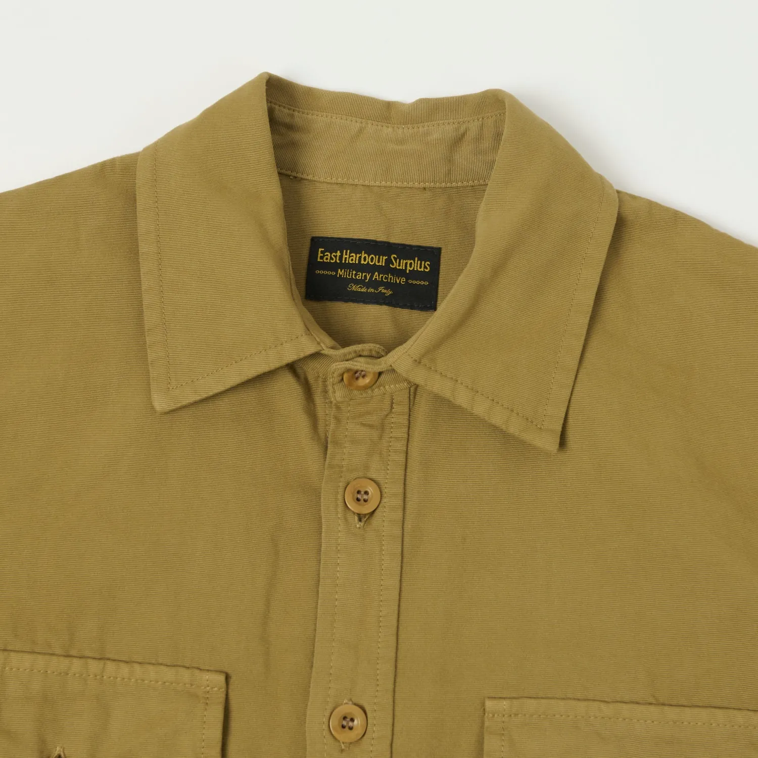 Ultra Soft Interior East Harbour Surplus 'MOAB 535' Overshirt - Beige