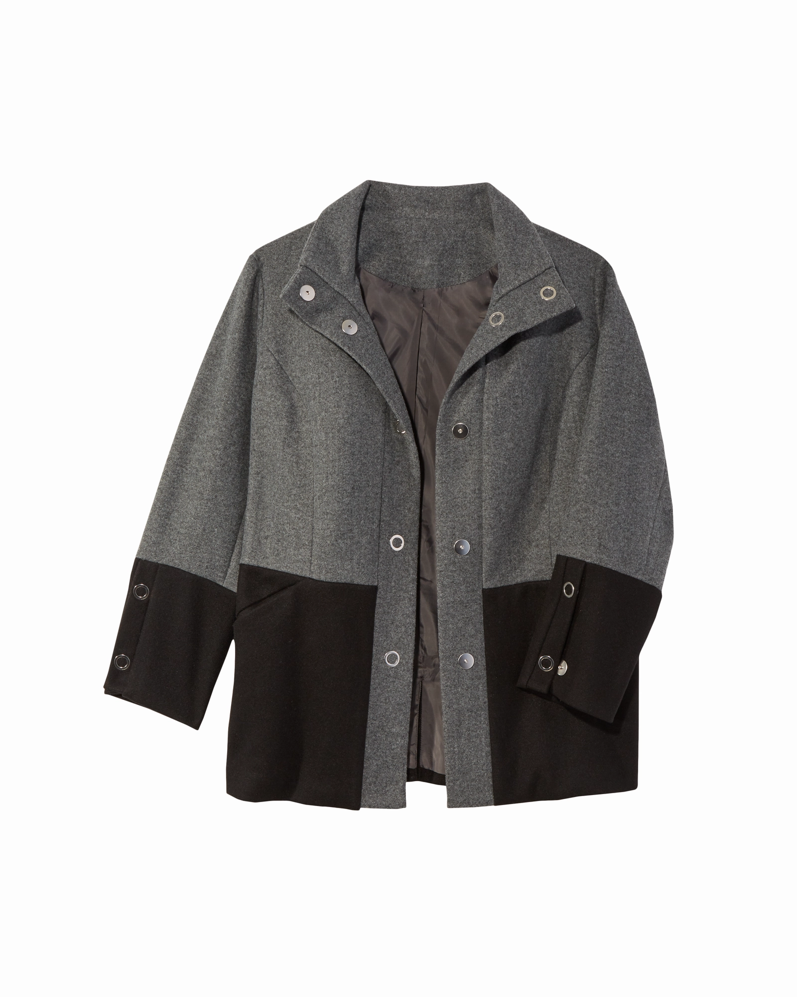 Brusselton Color Block Coat | Charcoal Grey Active Wear