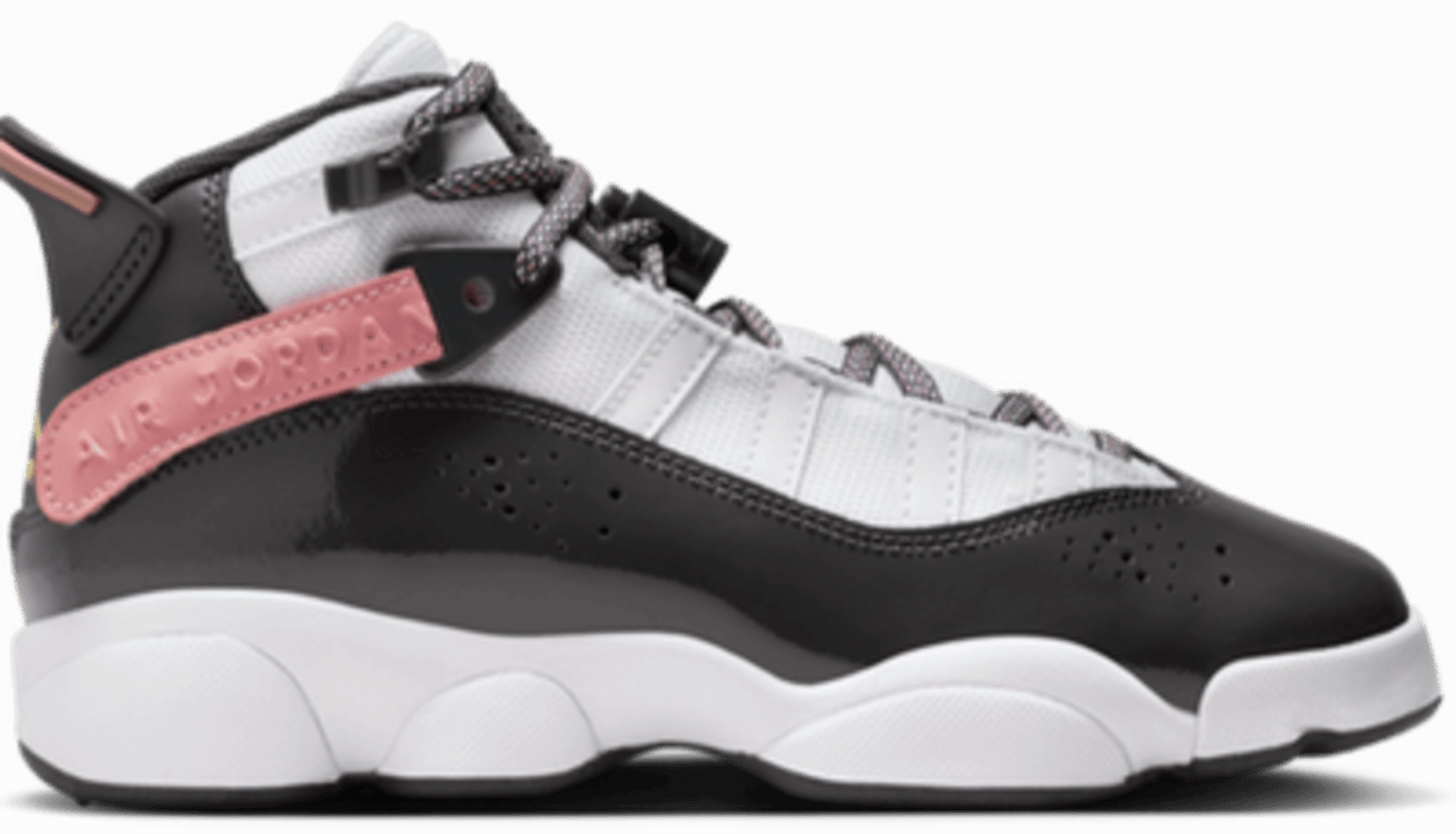 Jordan 6 Rings White Red Stardust Vapor Green Anthracite (GS) Fashion Accent Unisex style