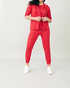 New Arrival Soft Stretch Hooded Vest in Red | Red