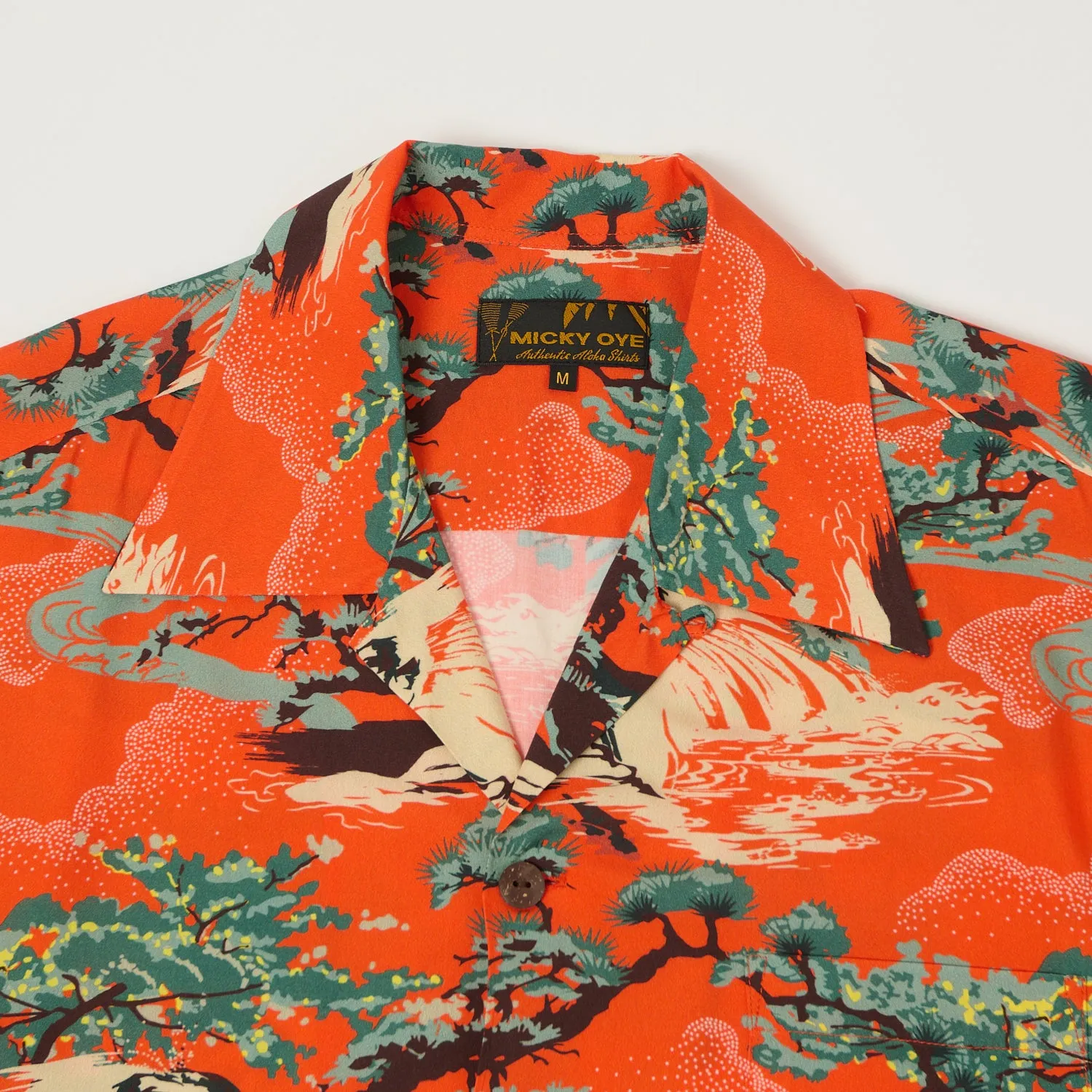 Wrinkle Free Care Micky Oye 'Wailani' Aloha Shirt - Orange