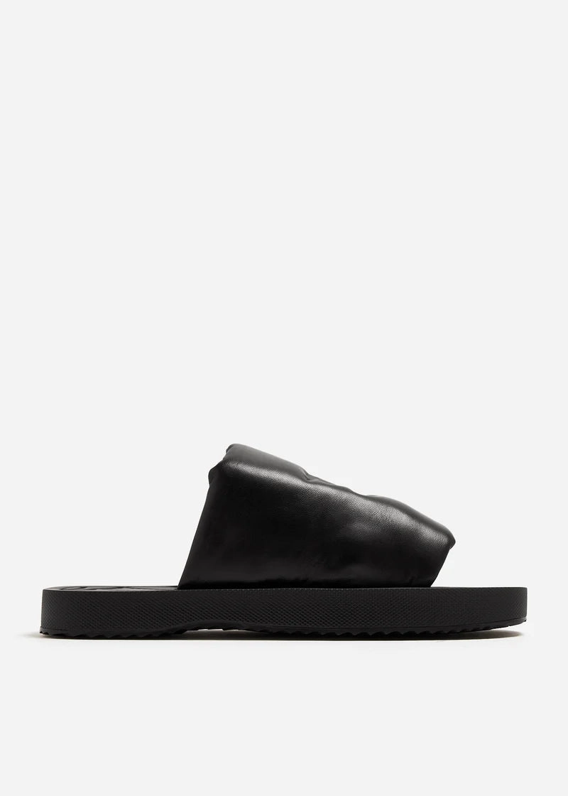 Comfortable Footwear For Outdoors Burberry Ekd-Debossed Leather Slab Slides