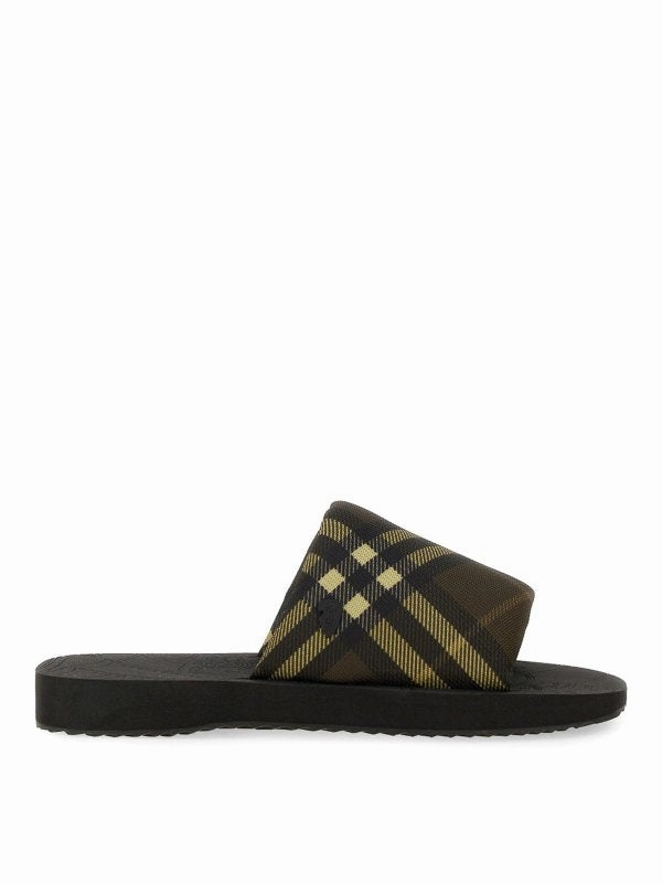 Burberyy Checkered Trek Slides In Grain Sandal Customization Trendy