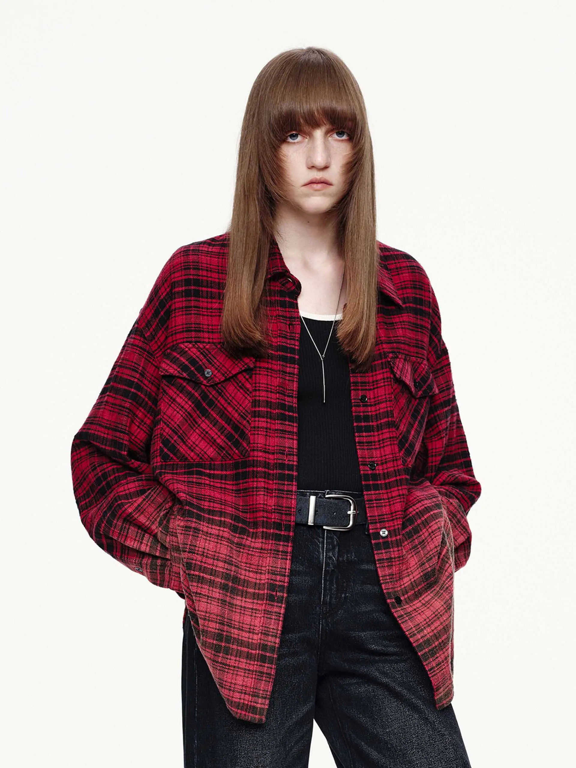 Soft Comfort Button Closure Plaid Shirt