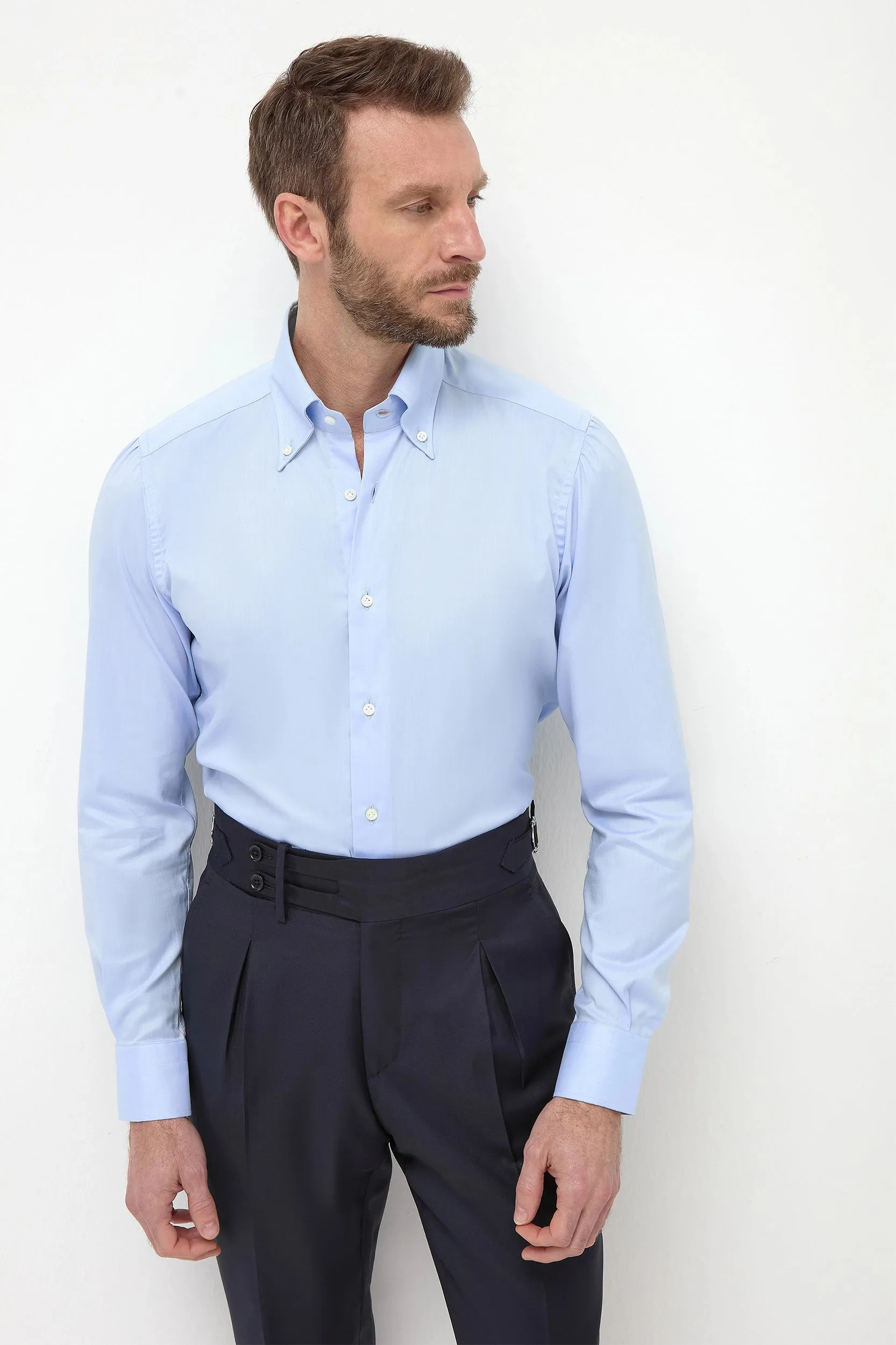 Button down light blue shirt ??Sartoriale collection?? - Made In Italy Stylish Element Hypoallergenic Lining