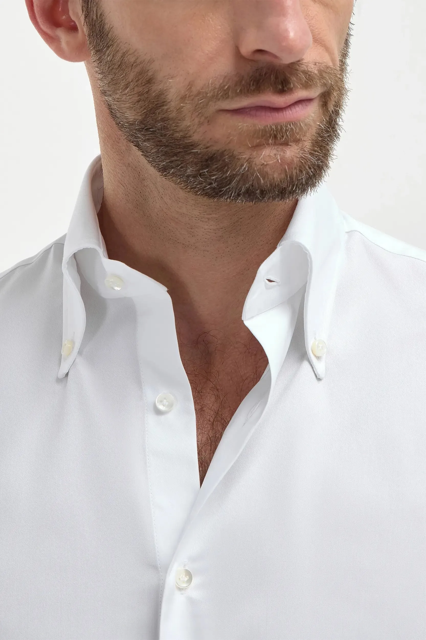 Button down white shirt ??Sartoriale collection??- Made In Italy Split hem Breathable Material