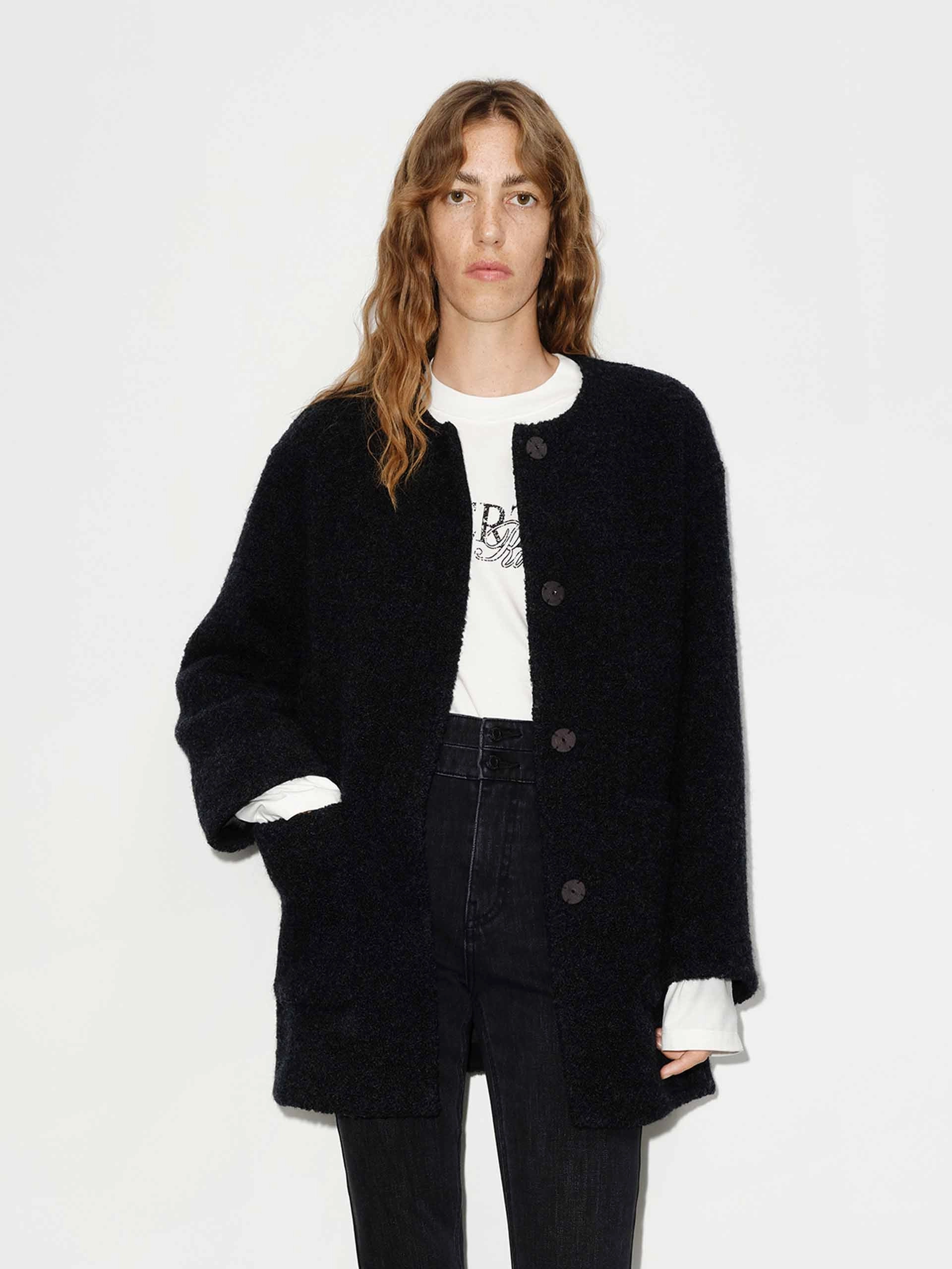 Quick Dry Performance Button Closure Scarf Coat