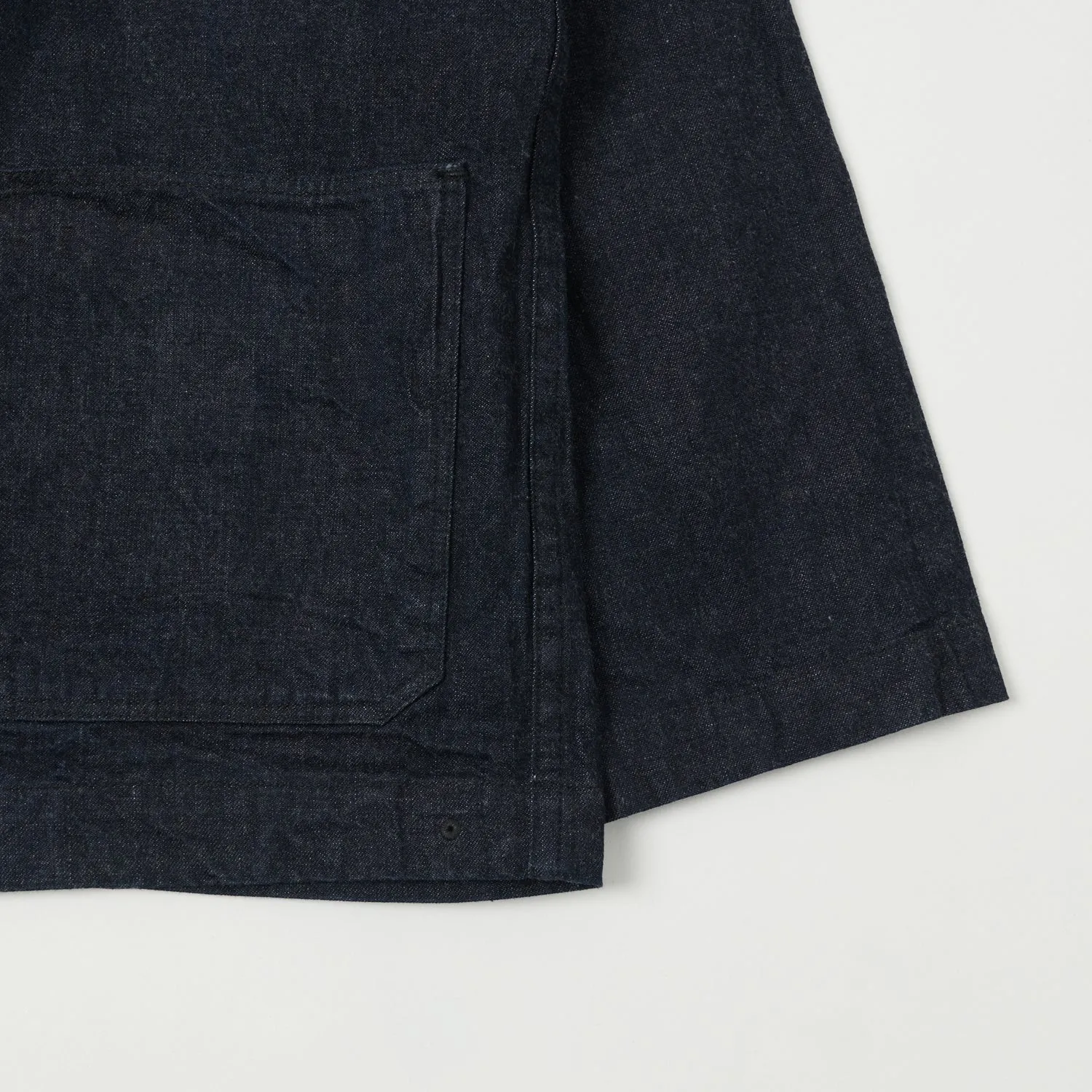 Eco Friendly Coating Hooded Comfort Fit Buzz Rickson's 'Dungaree Jumper' Shawl Collar Denim Jacket - One Wash